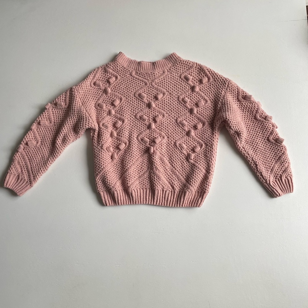 Woven Heart Girls Sweater